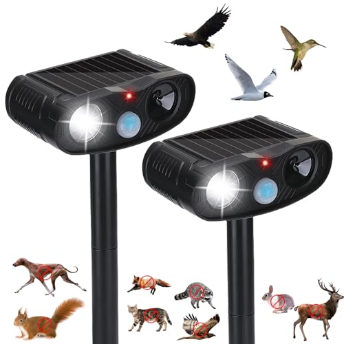 Sonic Fortress Pro Deer Deterrent 2 Pack Solar Animal Repeller