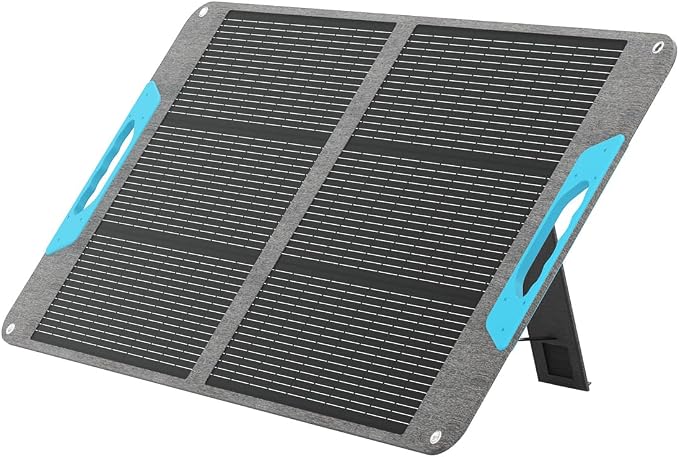 Renogy 100 Watt Solar Panel, N-Type 100W Portable Solar Panels w/Kickstands, Foladable 25% High Efficiency Solar Charger for Power Station, USB-A&Type-C Output, for Camping, RV, SU