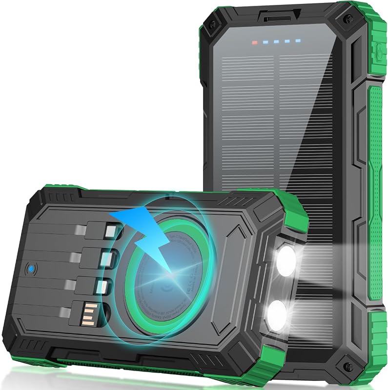 Nymzixt Solar Power Bank 49800mAh Wireless Charger